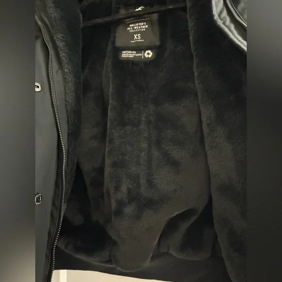 Midnight black puffer bomber jacket - Picture 2 of 7